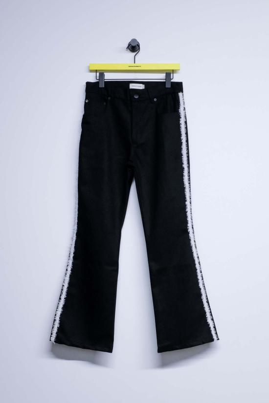  [키즈] 어니스트 더블유 베이커 트레이닝/조거 팬츠 어니스트 W. 베이커 블랙 오가닉 데님 트림 플레어 진 - ERNEST W. BAKER