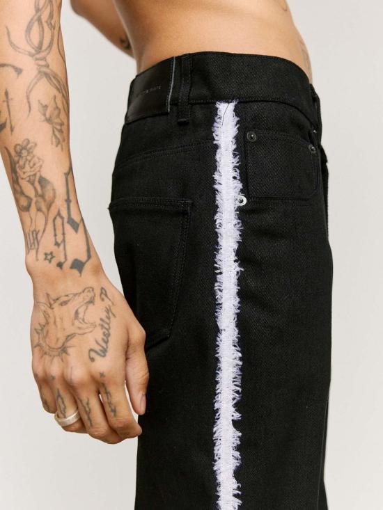  [키즈] 어니스트 더블유 베이커 트레이닝/조거 팬츠 어니스트 W. 베이커 블랙 오가닉 데님 트림 플레어 진