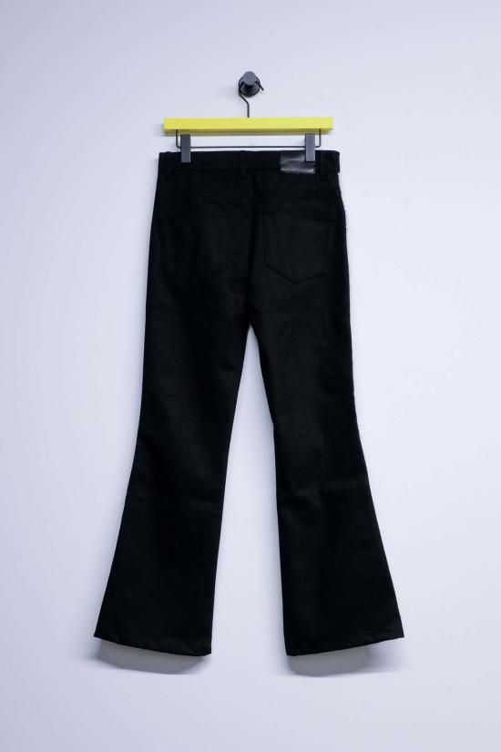  [키즈] 어니스트 더블유 베이커 트레이닝/조거 팬츠 어니스트 W. 베이커 블랙 오가닉 데님 트림 플레어 진 - ERNEST W. BAKER