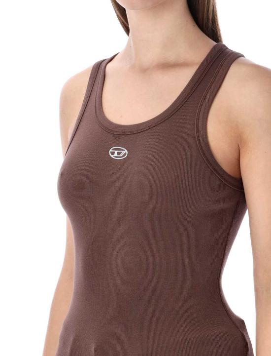  디젤 민소매 티셔츠 T 앙키 Od 탱크탑 브라운 - DIESEL