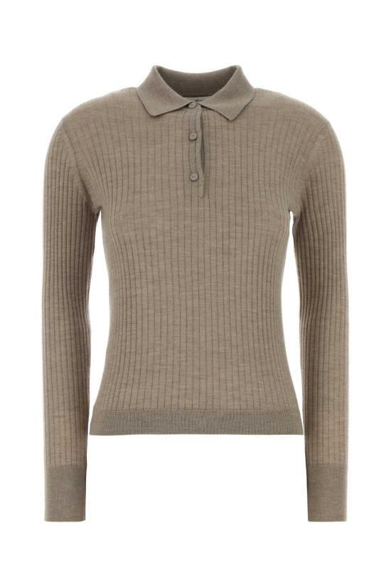  막스마라 반팔 티셔츠 Max Mara Gitano 캐시미어 블렌드 폴로 셔츠 Marrone Chiaro