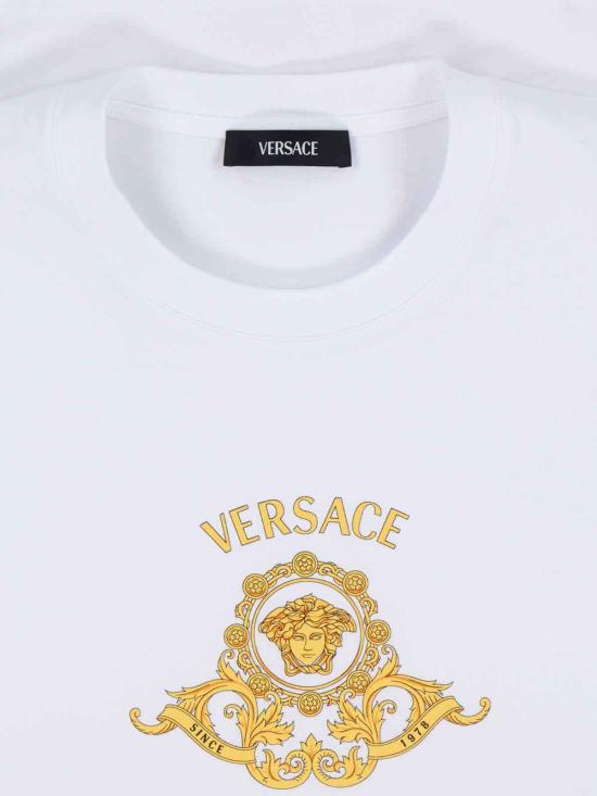  베르사체 반팔 티셔츠 메두사 티셔츠 화이트 - VERSACE