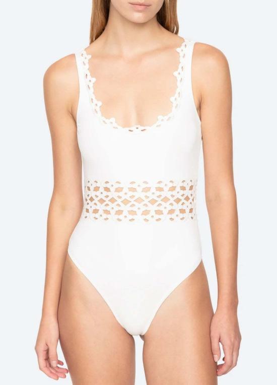  씨뉴욕 원피스 수영복 씨 니 레일라 아일렛 수영복 화이트 - SEA NY