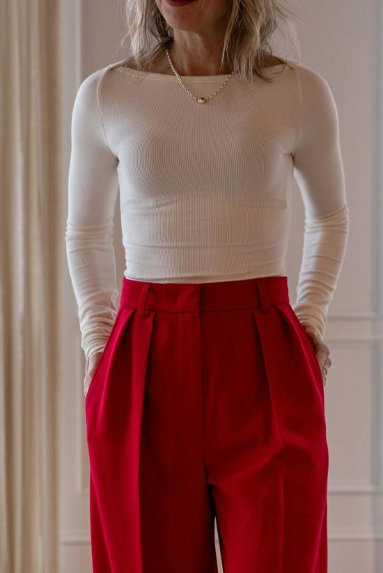  에태르네 긴팔 티셔츠 에테르네 롱 슬리브 보트넥 탑