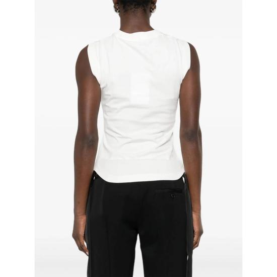  디 아티코 민소매 티셔츠 아티코 셔츠 탱크탑 화이트 - THE ATTICO
