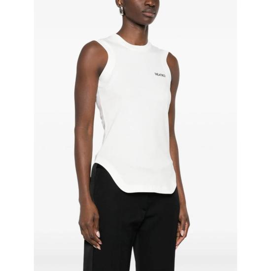  디 아티코 민소매 티셔츠 아티코 셔츠 탱크탑 화이트 - THE ATTICO