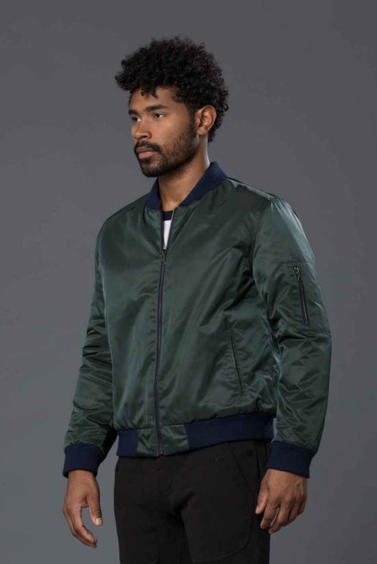  THE ENSIGN 봄버 자켓 Ensign Krammer & Stout 리버서블 딘 봄버 재킷 (블루/그린) - OTHER BRANDS