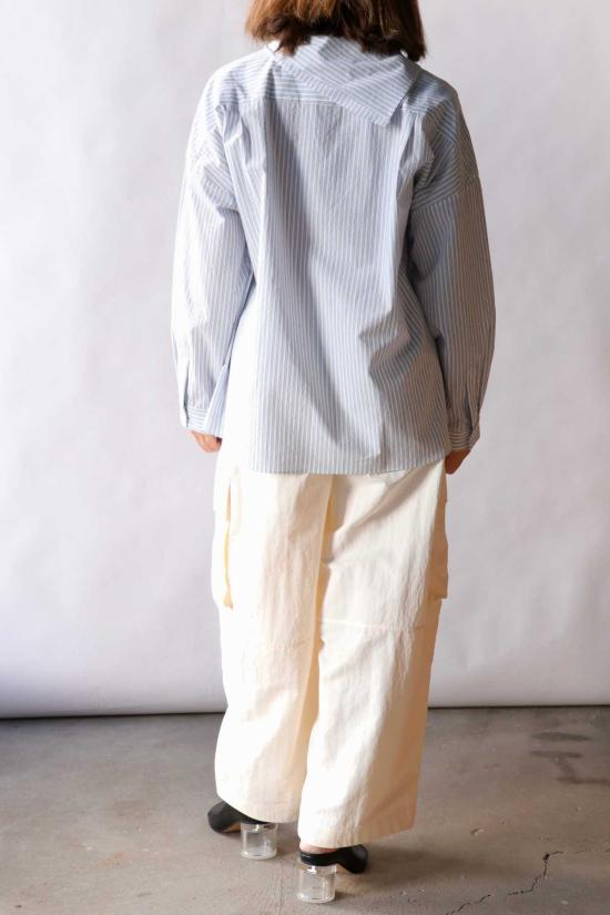  파비아나 피냐 블라우스 Fabiana Pigna 수마  블루 스트라이프 - FABIANA PIGNA