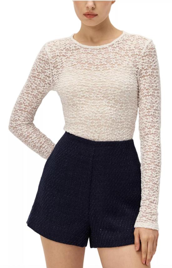  엘로디 블라우스 시엘라 레이스 탑 오프 화이트