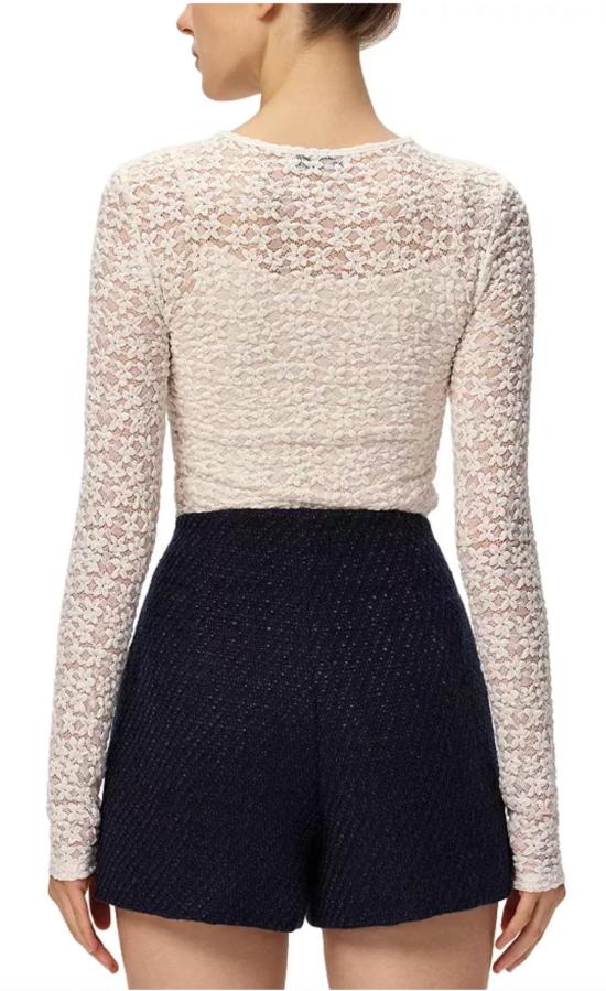  엘로디 블라우스 시엘라 레이스 탑 오프 화이트 - ELODIE