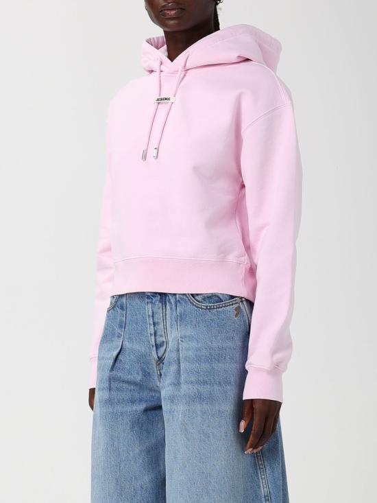 26SS 자크뮈스 르 그로그랭 후드 티셔츠 HOW00247AJ00109 431 Pink - JACQUEMUS