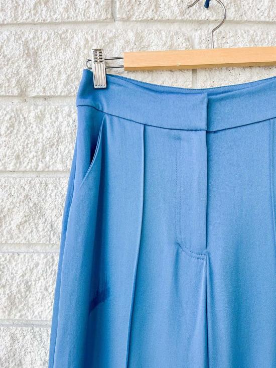  조나단 심카이 스트레이트 팬츠 Jonathan Simkhai Kyra 와이드 레그 팬츠 워시드 인디고 - JONATHAN SIMKHAI