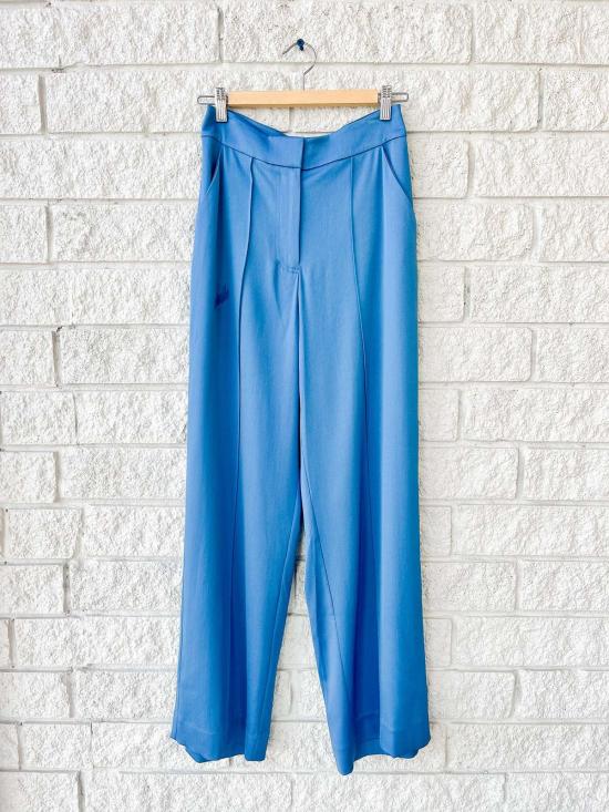  조나단 심카이 스트레이트 팬츠 Jonathan Simkhai Kyra 와이드 레그 팬츠 워시드 인디고