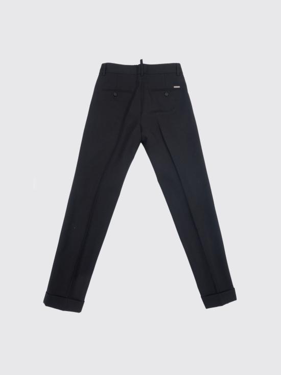 25FW [키즈] 디스퀘어드2 스트레이트 팬츠 DQ2276D0A8A DQ900 Black - DSQUARED2