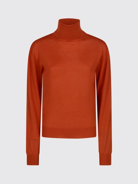 25FW 생로랑 캐시미어 울 앤 실크 터틀넥 스웨터 840802YAPK2 6400 Orange