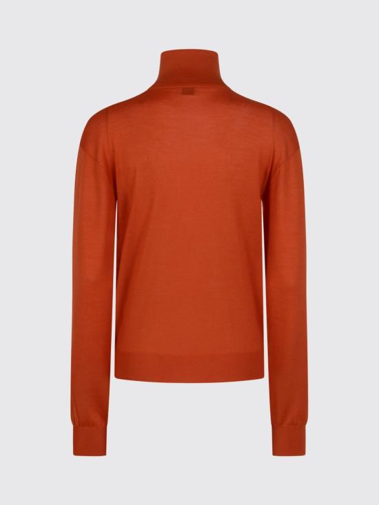 25FW 생로랑 캐시미어 울 앤 실크 터틀넥 스웨터 840802YAPK2 6400 Orange - SAINT LAURENT
