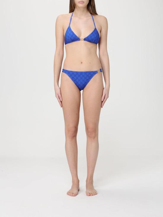 26SS 구찌 프린티드 GG 스트레치 저지 비키니 688999XHAK3 4610 Blue
