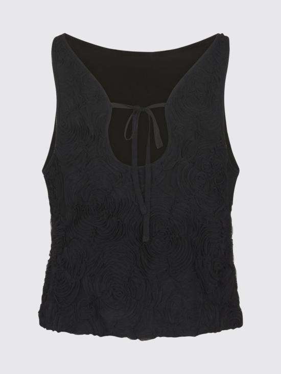 25FW 로테이트 민소매 티셔츠 113614 100 Black - ROTATE