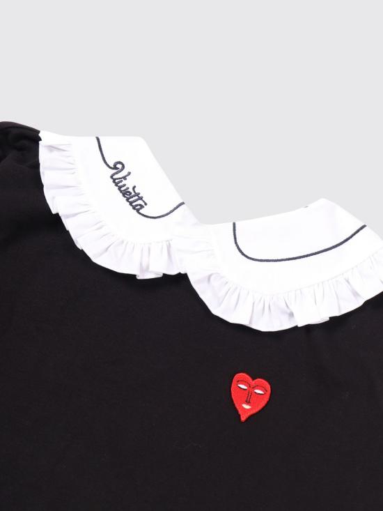 25FW [키즈] 비베타 폴로 셔츠 VI2549 N Black - VIVETTA