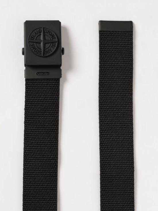 26SS [키즈] 스톤 아일랜드 가죽 벨트 9300001S0061 V0029 Black - STONE ISLAND