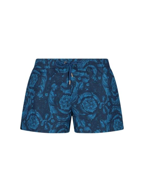  베르사체 스윔팬츠 바로코 수영 반바지 블루