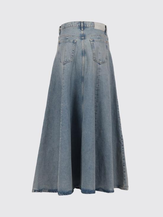 25FW 세븐포올맨카인드 데님 스커트 7UZ70E52 1O2 Gnawed Blue - 7 FOR ALL MANKIND