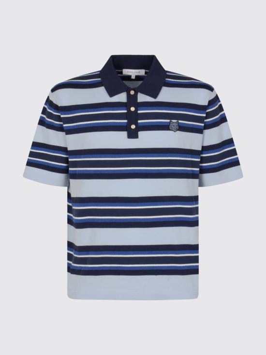 25FW 메종키츠네 폴로 티셔츠 OM00201KT1119 0285 Ink