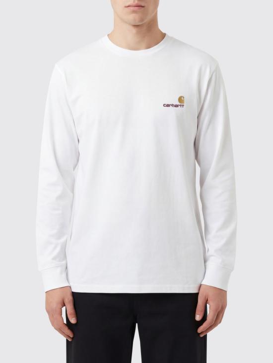 26SS 칼하트 WIP 아메리칸 스크립트 롱슬리브 티셔츠 I029955 02XX White