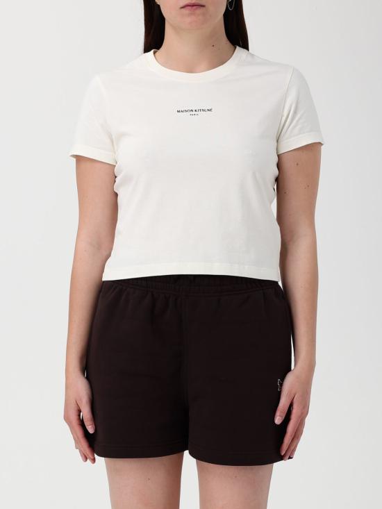 26SS 메종키츠네 반팔 티셔츠 QW00100KJ7026 0063 Beige