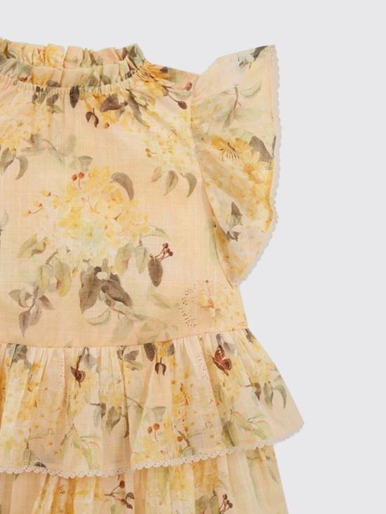 25FW [키즈] 짐머만 원피스 9491DSS255 YLWBOTFLO Yellow - ZIMMERMANN