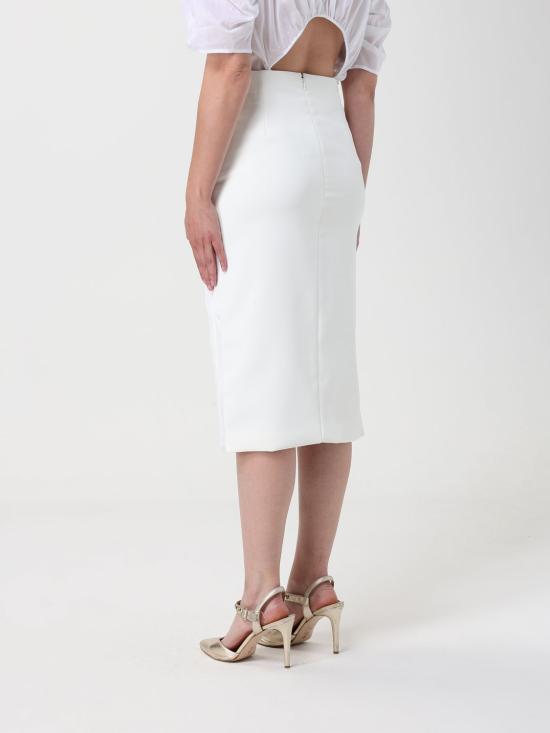 26SS 엘리자베타프랜치 미디 스커트 GO16461E2 360 White - ELISABETTA FRANCHI