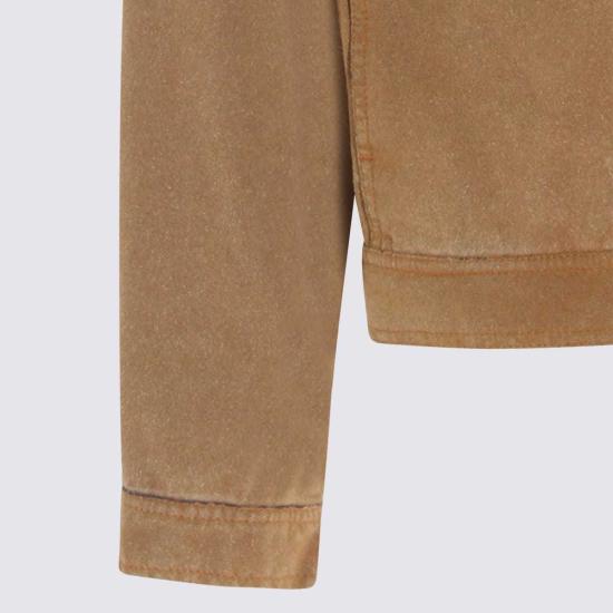  MM6 메종마르지엘라 자켓 Mm6 메종 마르지엘라 코튼 데님 재킷 샌드 - MM6 MAISON MARGIELA