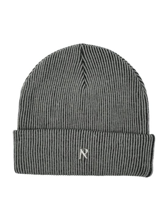  리프레젠트 모자 빈티지 그레이 색상의 립 니트 비니를 소개합니다.