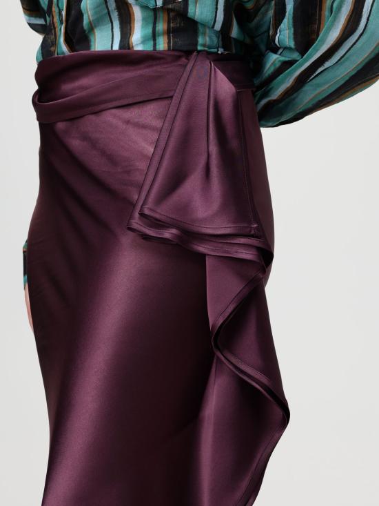 26SS 핑코 미디 스커트 106638A1Y5 R57 Burgundy - PINKO