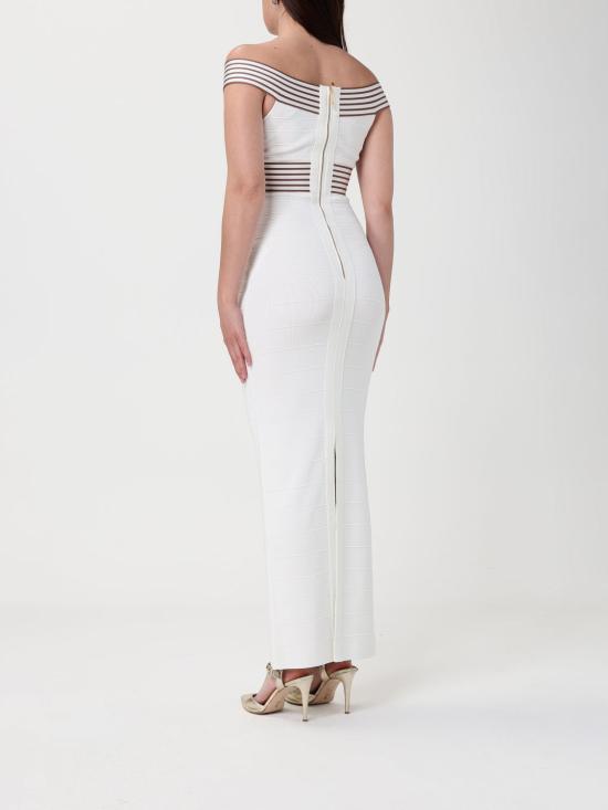 26SS 엘리자베타프랜치 롱 원피스 AM75S61E2 AQ6 White - ELISABETTA FRANCHI