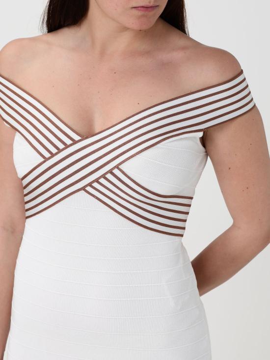 26SS 엘리자베타프랜치 롱 원피스 AM75S61E2 AQ6 White - ELISABETTA FRANCHI