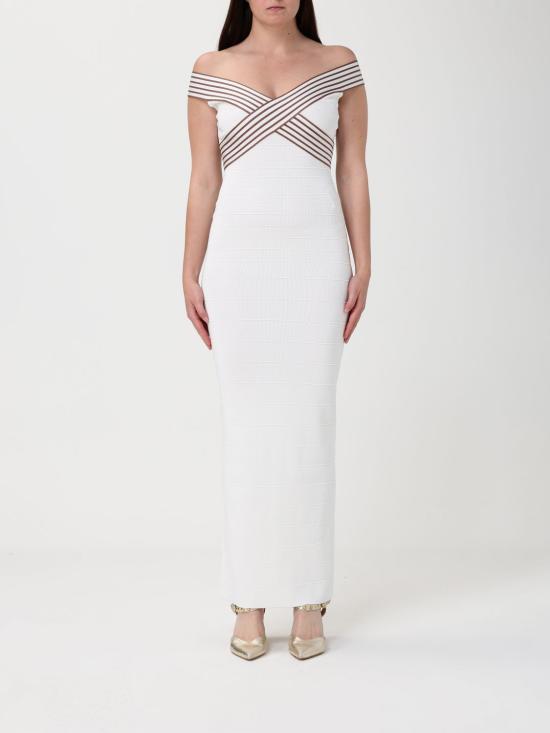 26SS 엘리자베타프랜치 롱 원피스 AM75S61E2 AQ6 White