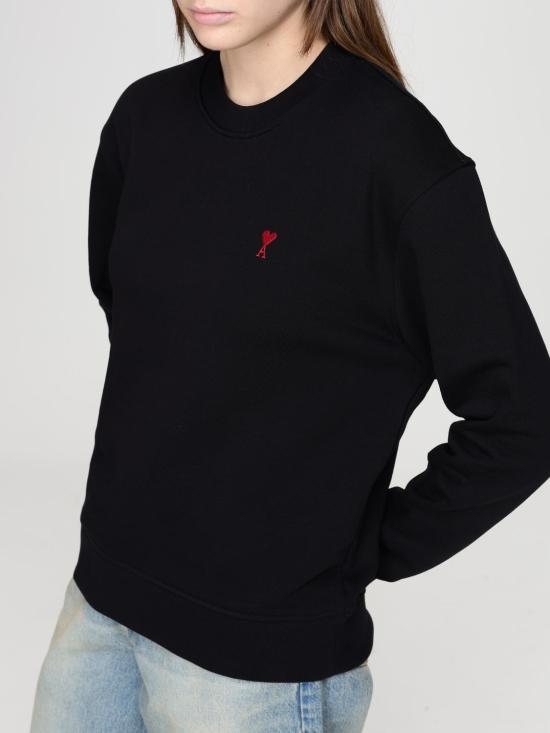 26SS 아미 스몰 하트 로고 스웨트셔츠 BFUSW035730W 001 Black - AMI