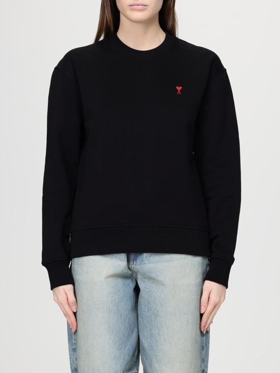 26SS 아미 스몰 하트 로고 스웨트셔츠 BFUSW035730W 001 Black