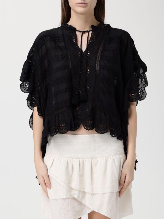 26SS 이자벨마랑에뚜왈 블라우스 HT0768FAD1J05E 01BK Black