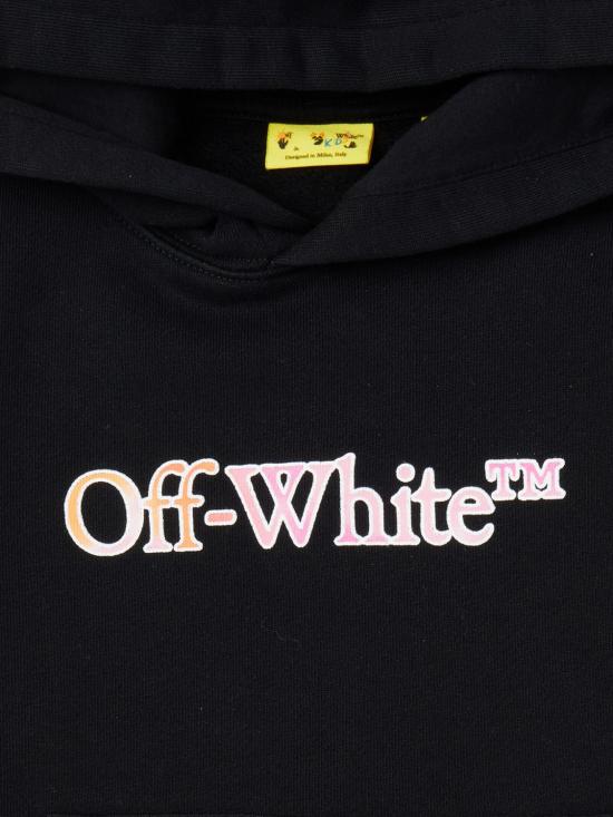 25FW [키즈] 오프화이트 원피스 OGDF003F25FLE001 1084 Black - OFF WHITE