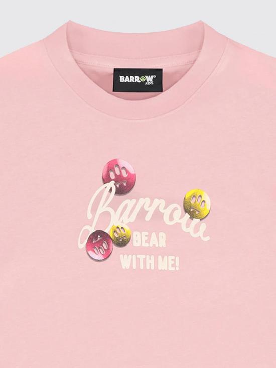 25FW [키즈] 바로우 티셔츠 F5BKJGTH203 406 Pink - BARROW