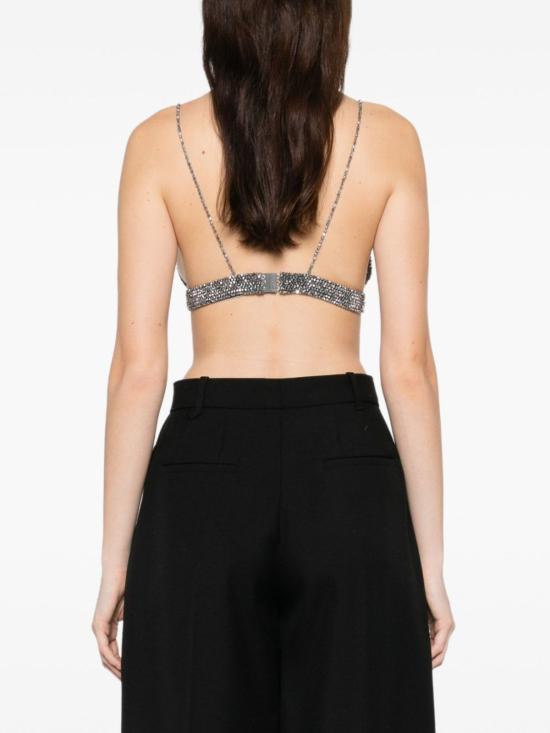  골든구스 민소매 티셔츠 골든 구스 자수 탑 탱크탑 그레이 - GOLDEN GOOSE