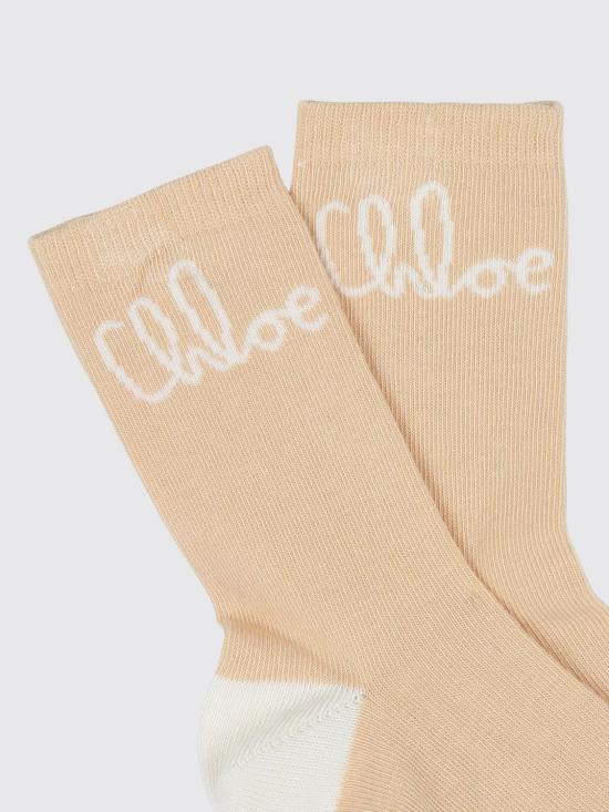 25FW [키즈] 끌로에 발목 양말 C20691 257 Beige - CHLOE