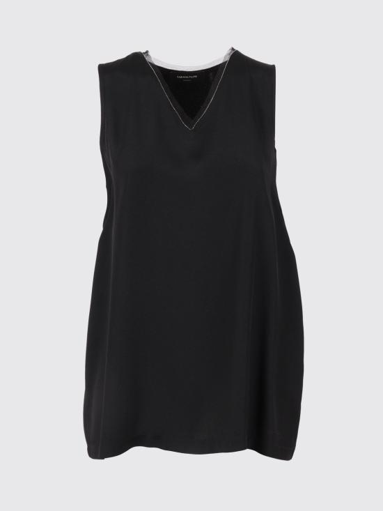 25FW 파비아나 필리피 민소매 티셔츠 TPD215F295L561 825 Black