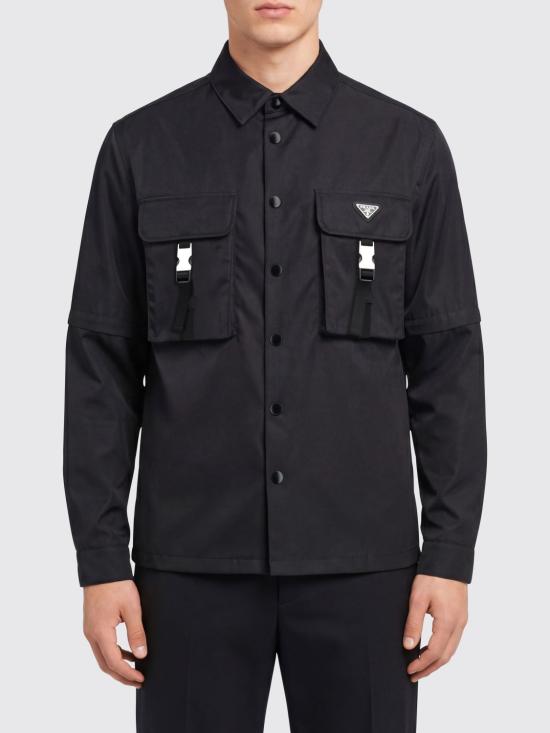 26SS 프라다 긴팔 셔츠 SC548SOOO1WQ8 F0002 Black