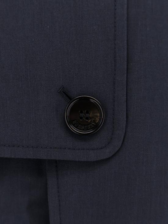  버버리 트렌치 코트 하이버리 코튼 블렌드  실루엣 블루 - BURBERRY