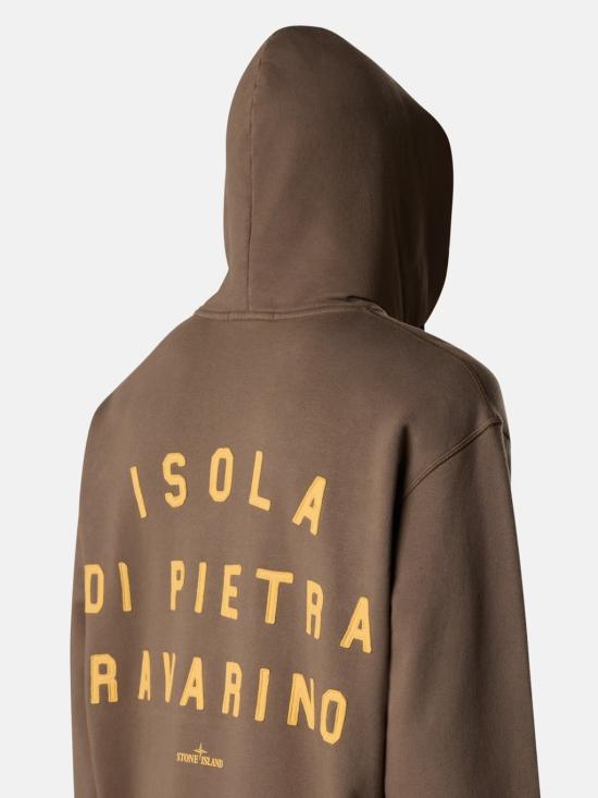 26FW 스톤 아일랜드 후드 티셔츠 6100002S0288V007C Brown - STONE ISLAND