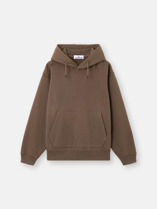 26FW 스톤 아일랜드 후드 티셔츠 6100002S0288V007C Brown