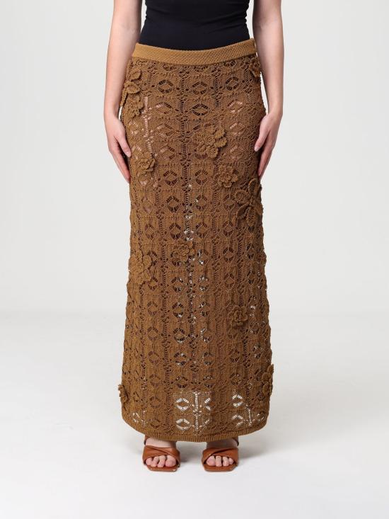 26SS 핑코 롱 스커트 106861A3B8 L25 Brown